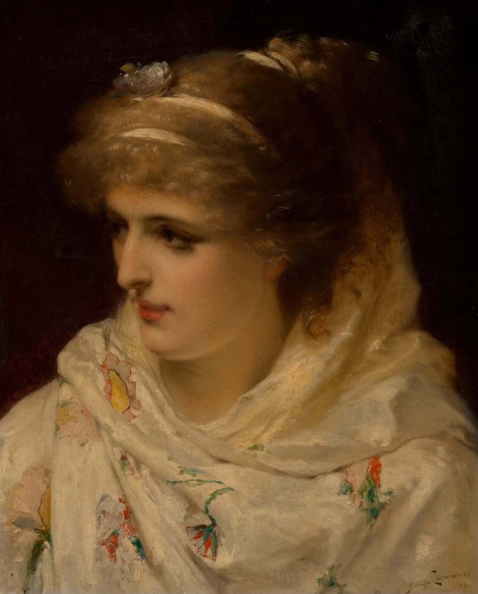Pierre Olivier Joseph Coomans - Una giovane bellezza, 1881